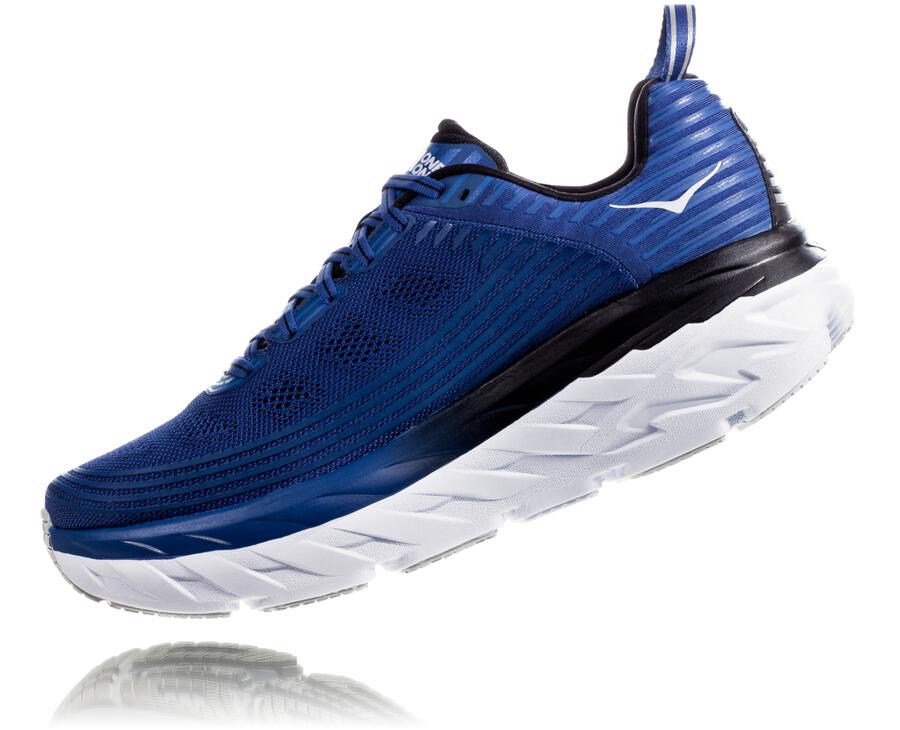 Zapatillas Running Hoka One One Hombre - Bondi 6 - Azules/Blancas - VSG523687